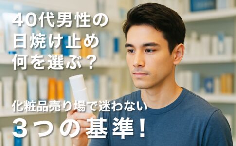 40代男性の日焼け止め、何を選べばいい？化粧品売り場で迷わない“3つの基準”
