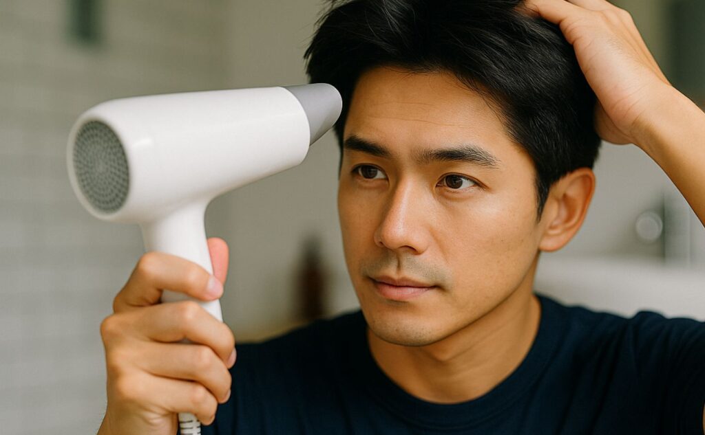 写真：AGAは、正しい頭皮ケアが大事です。