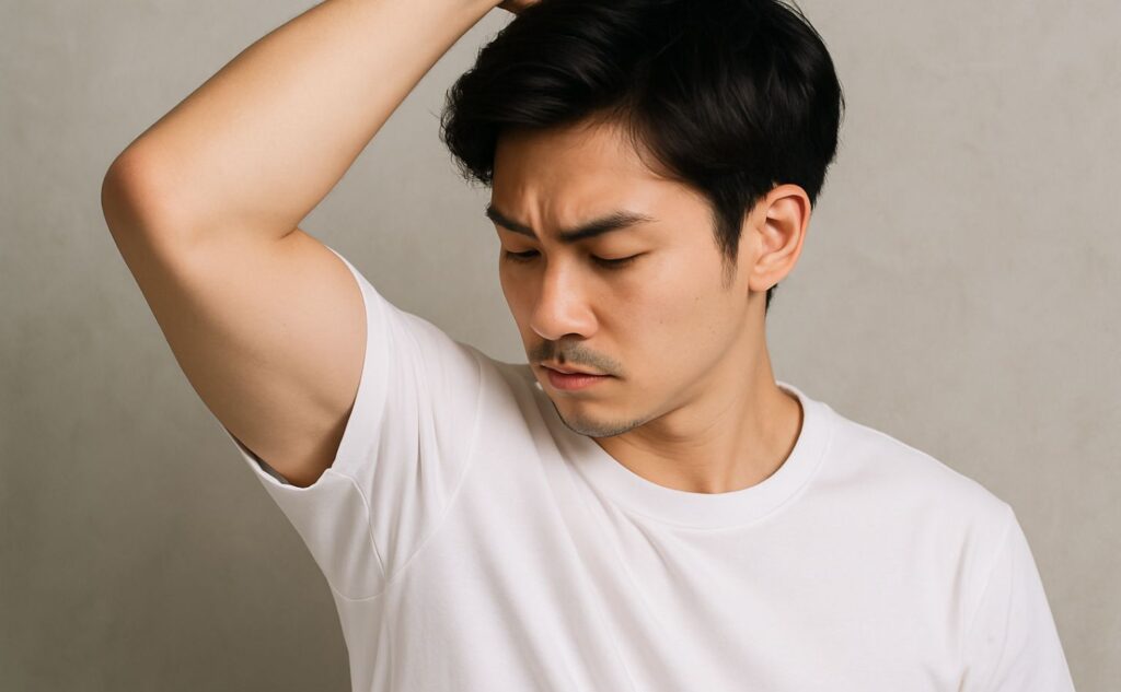 加齢臭:脇(制汗剤だけでは防ぎきれない)