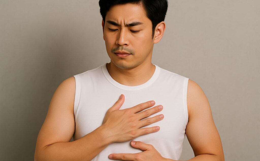 加齢臭の盲点:胸〜腹まわり(意外と盲点)