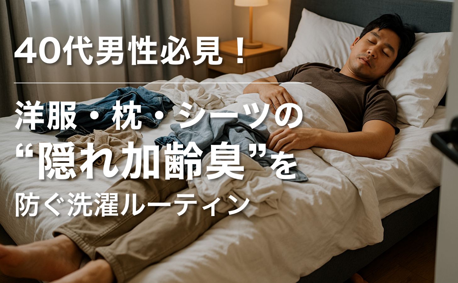 【加齢臭ケア#5】40代男性必見!洋服・枕・シーツの“隠れ加齢臭”を防ぐ洗濯ルーティン