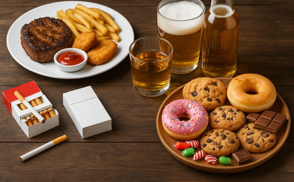 加齢臭対策で避けたい食事:肉中心の食事、脂っこい料理の多食。