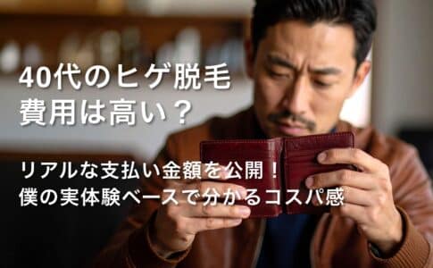 【40代のヒゲ脱毛費用は高い？】リアルな支払い金額を公開！僕の実体験ベースで分かるコスパ感
