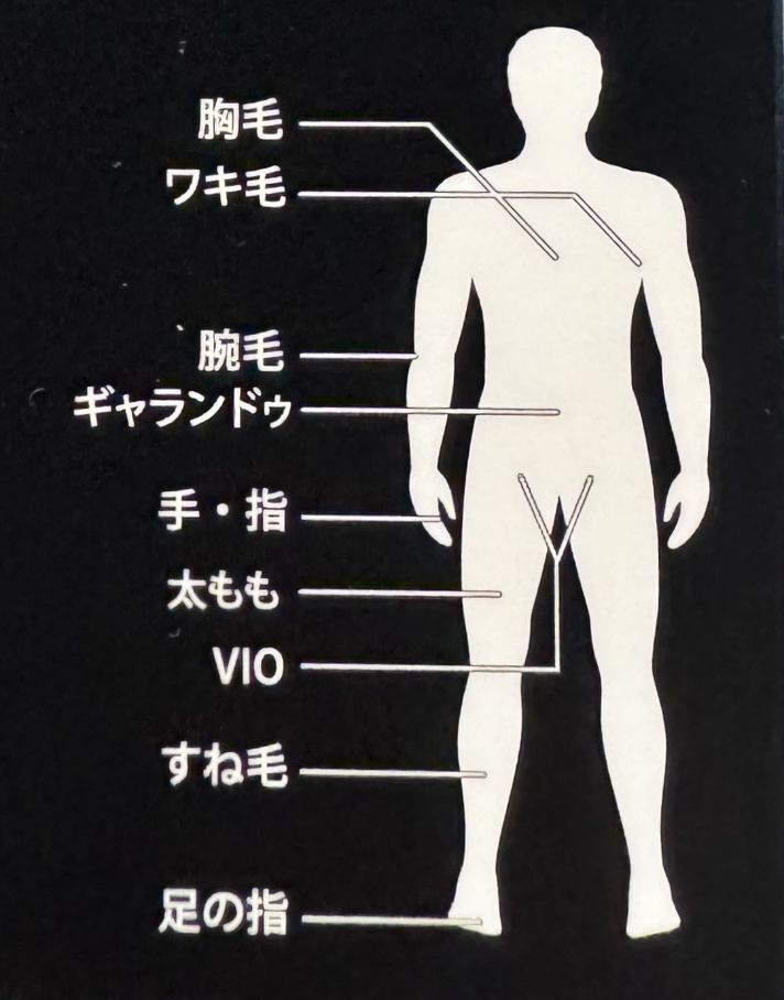 NULL除毛クリームの使用できる部位について