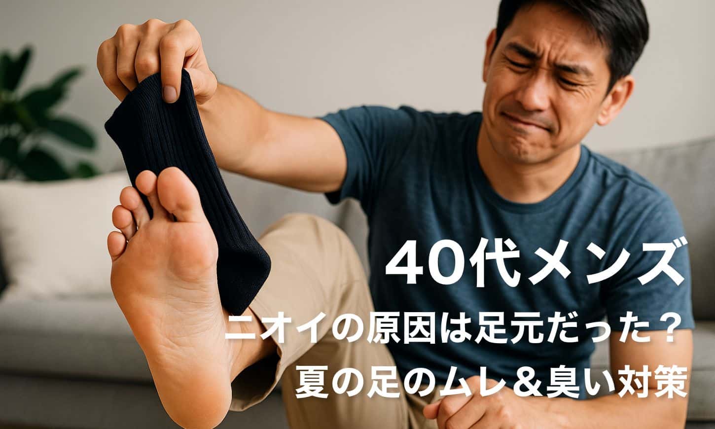 【40代メンズ】「ニオイの原因は足元だった？」夏の足のムレ＆臭い対策