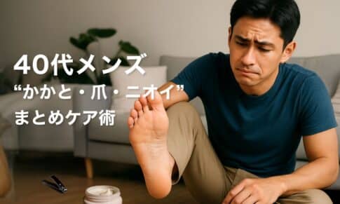 【足元ケア】40代メンズの“かかと・爪・ニオイ”まとめケア術｜夏前に見直す足の身だしなみ