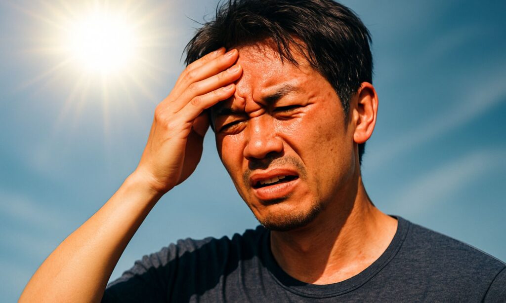写真:紫外線が40代男性の肌に与える影響