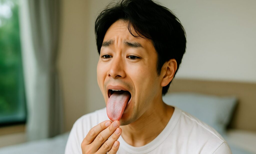 朝の“口臭”の正体、それは「舌の汚れ」だった！