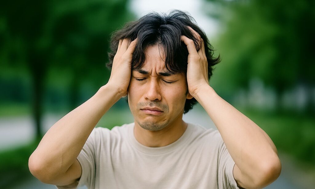 体臭で悩んでいる40代の男性