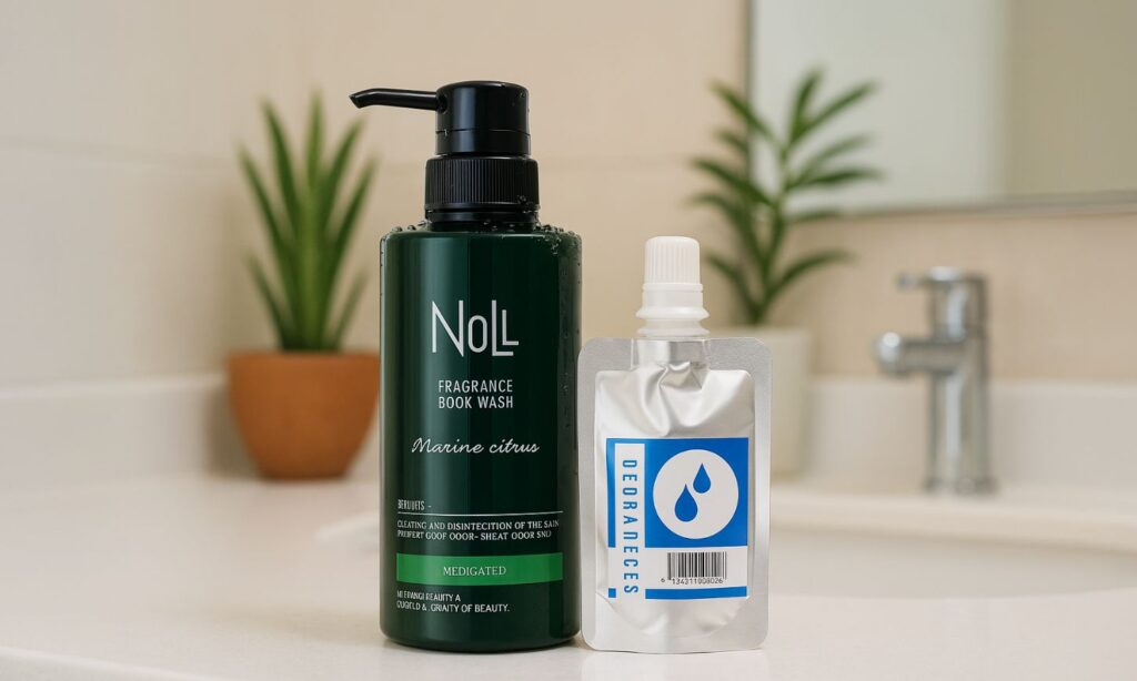 NULLフレグランスボディウォッシュとデオラデュースで、体臭をブロック