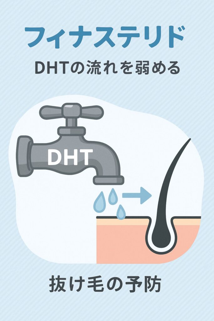 フィナステリド
DHTの流れを弱める