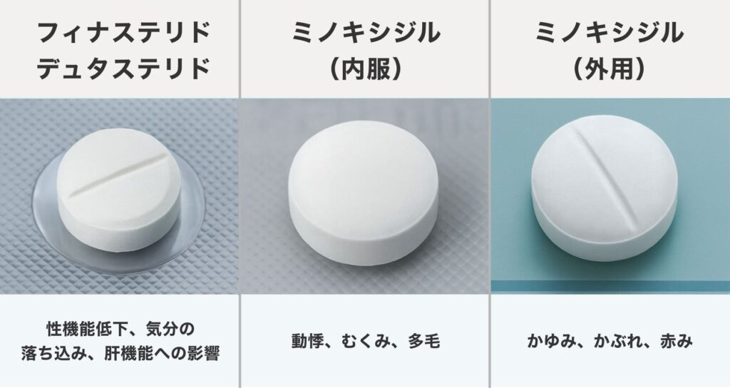 AGA薬でよくある副作用