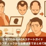 5本でわかるAGAスタートガイド｜セルフチェックから治療法までまとめて解説