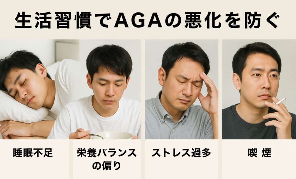 生活習慣でAGAの悪化を防ぐ