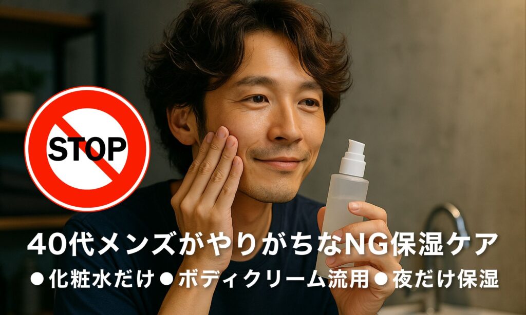 40代メンズがやりがちなNG保湿ケア