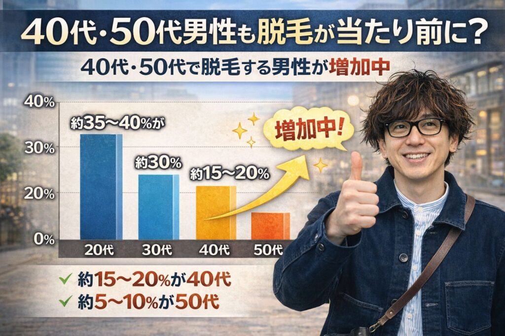 実は増えている40代脱毛?!