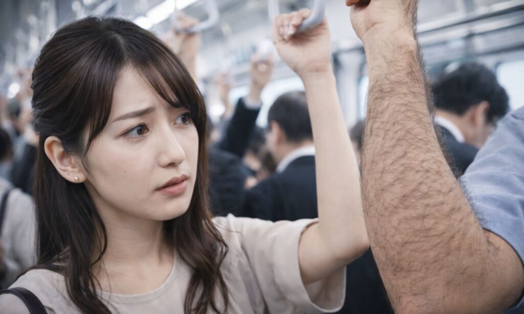 女性は、意外と腕毛等を見いている