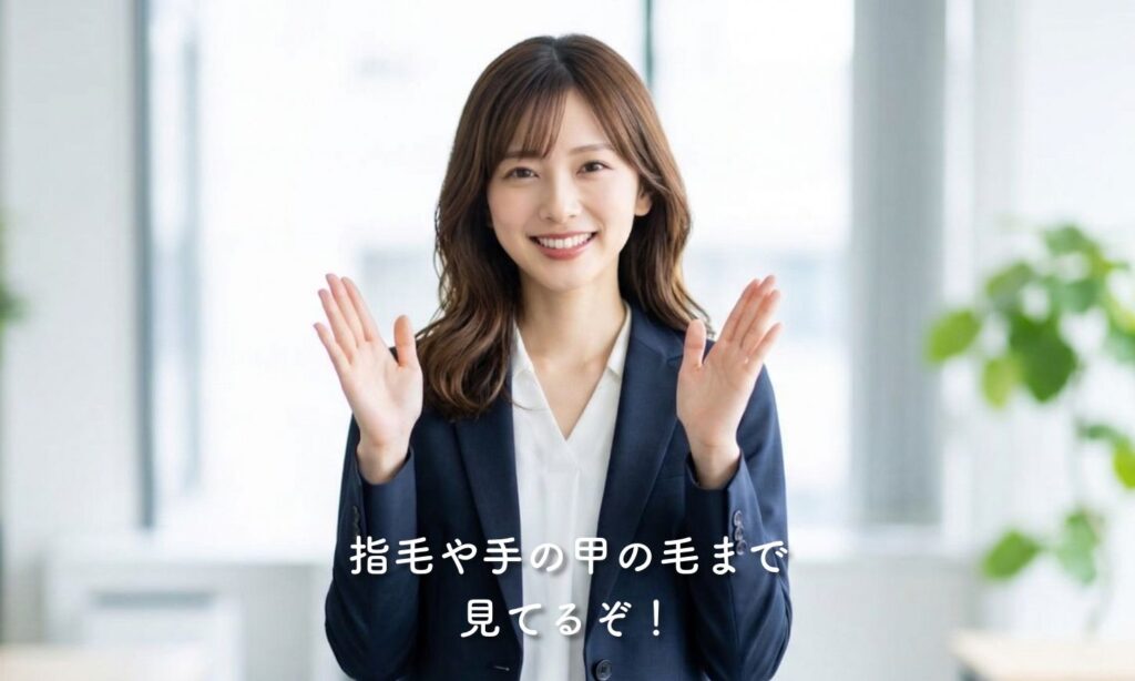 女性は見てる：指毛＝清潔感問題