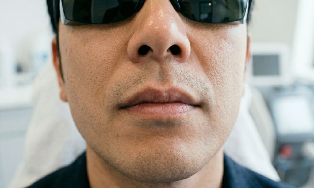 鼻下とアゴが痛いです。