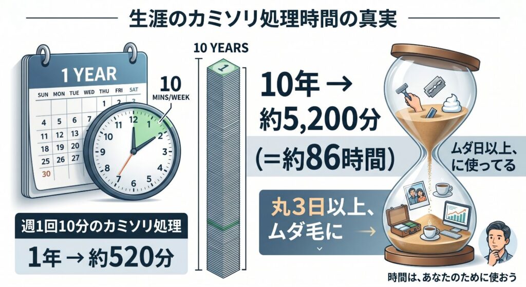 生涯のカミソリ処理時間の真実